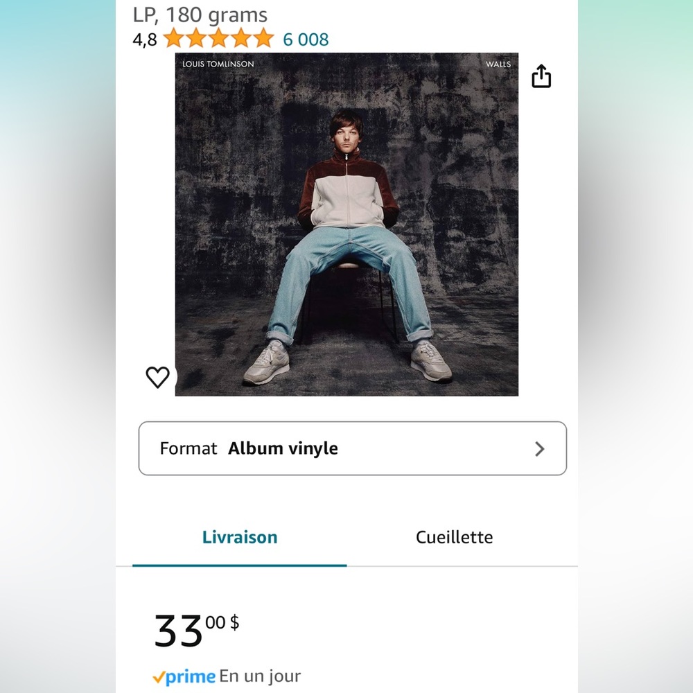 Louis Tomlinson Walls vinyl album
